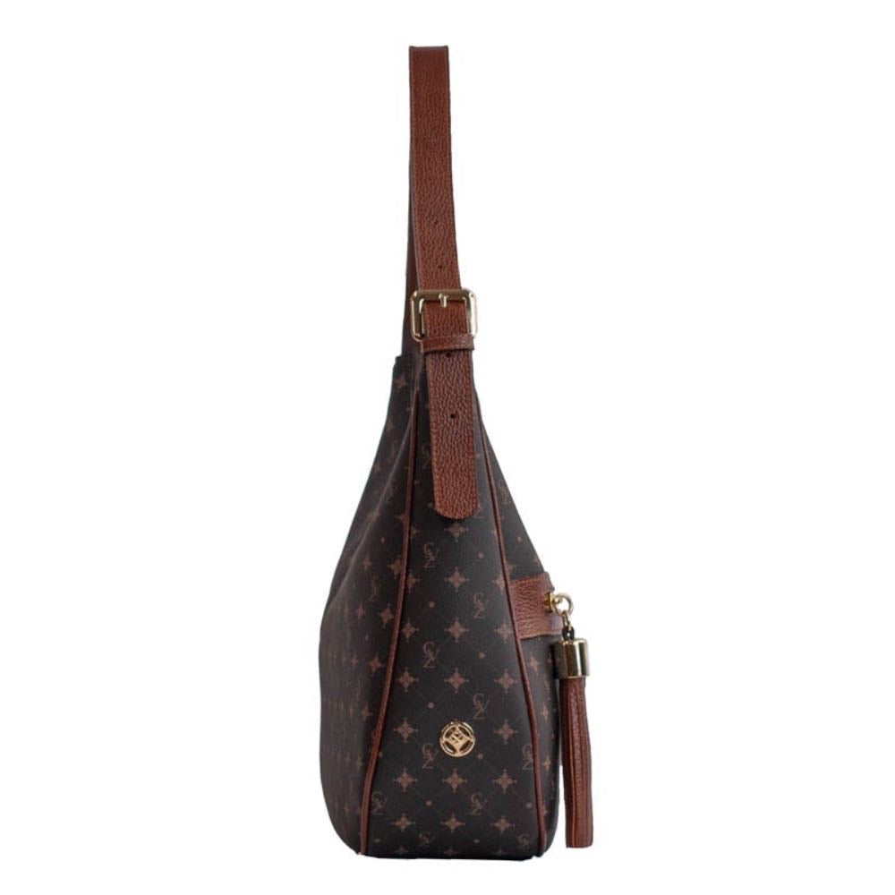 Bolsa Hobo Média Personnalité Chocolate/Toffe 105763