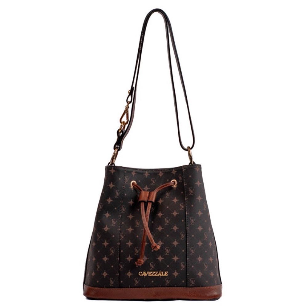 Bolsa Bucket Média Personnalité Cavezzale Chocolate/Toffe 105764