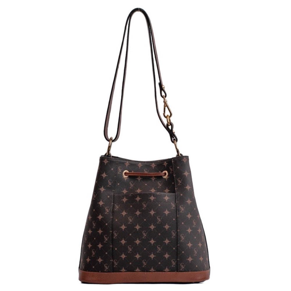 Bolsa Bucket Média Personnalité Cavezzale Chocolate/Toffe 105764