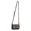 Bolsa Tiracolo Pequena Couro Floater Snake Cavezzale Natural/Preto 105771