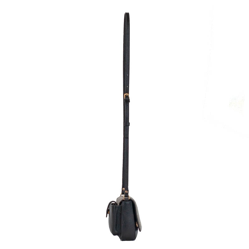 Bolsa Tiracolo Pequena Couro Floater Snake Cavezzale Natural/Preto 105771