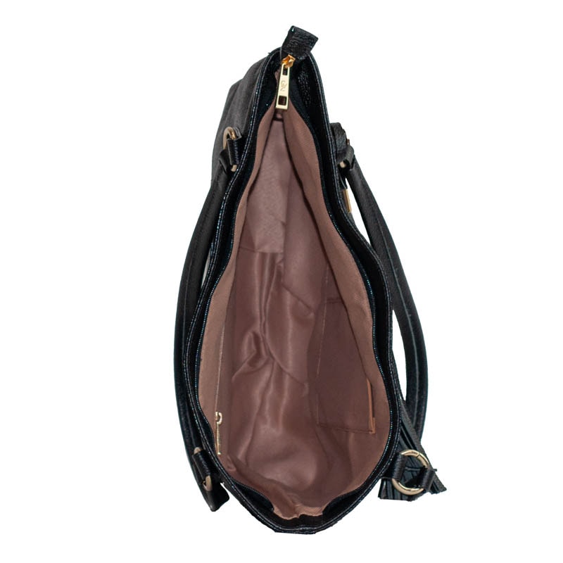 Shopping Bag Grande Couro Floater Snake Cavezzale Natural/Preto 105772