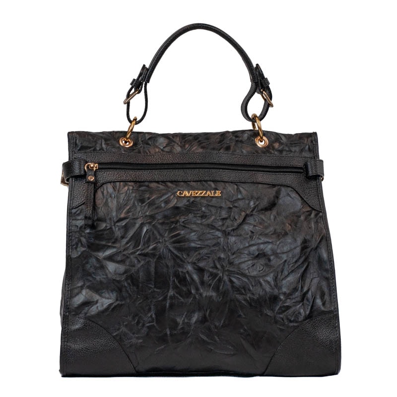Mochila de Couro Plisse Floater Cavezzale Preto  105774