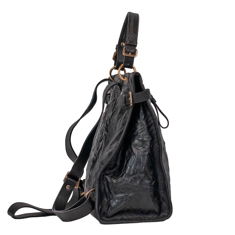 Mochila de Couro Plisse Floater Cavezzale Preto  105774