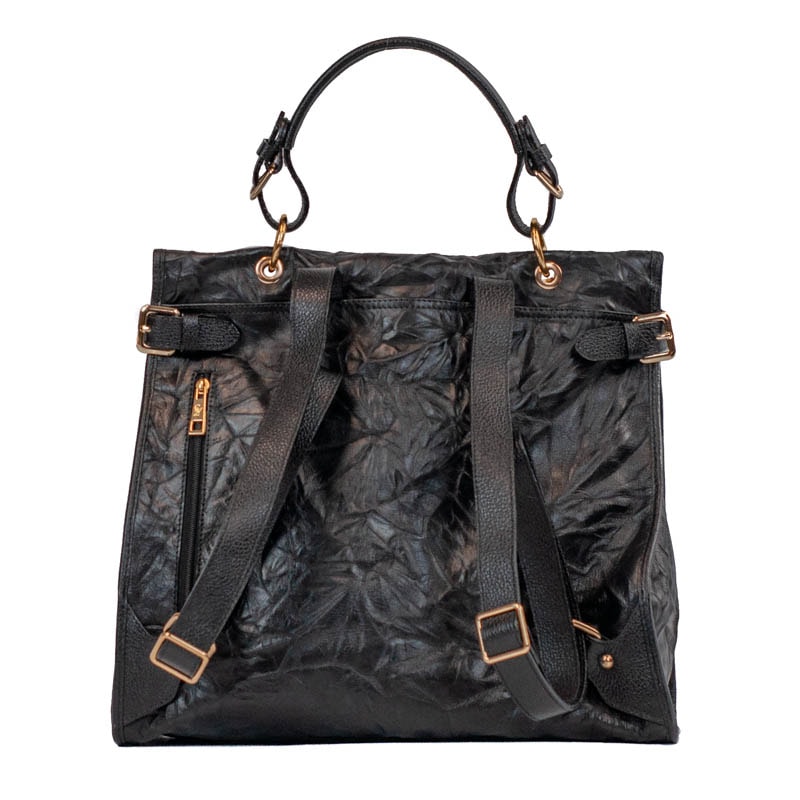 Mochila de Couro Plisse Floater Cavezzale Preto  105774
