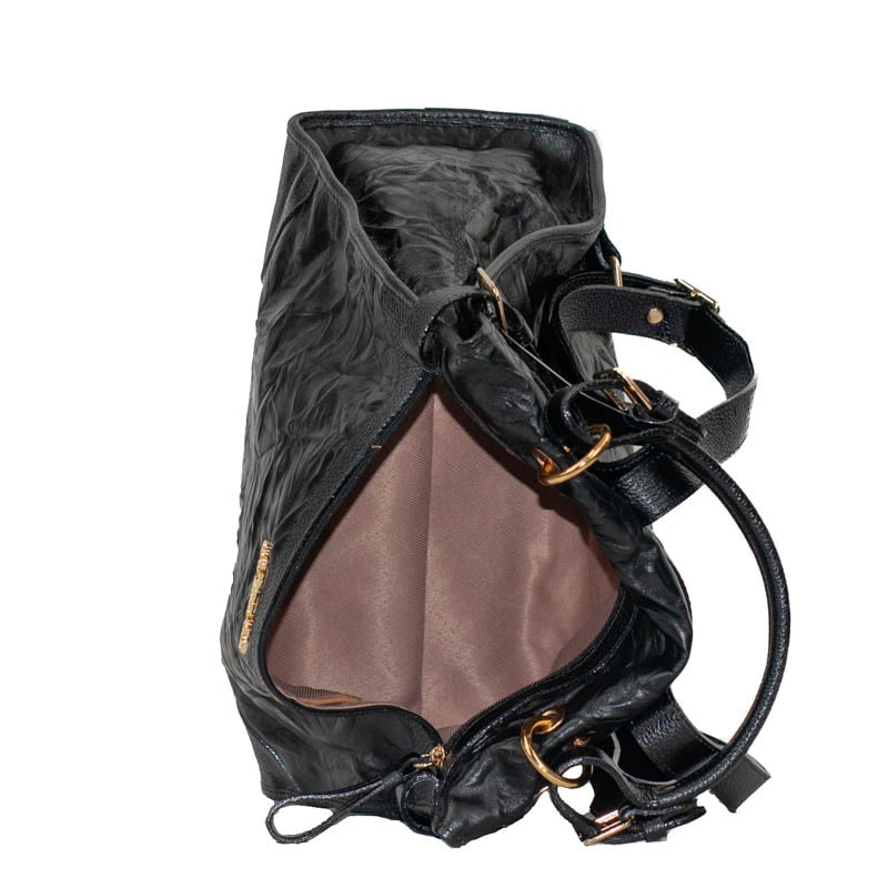 Mochila de Couro Plisse Floater Cavezzale Preto  105774