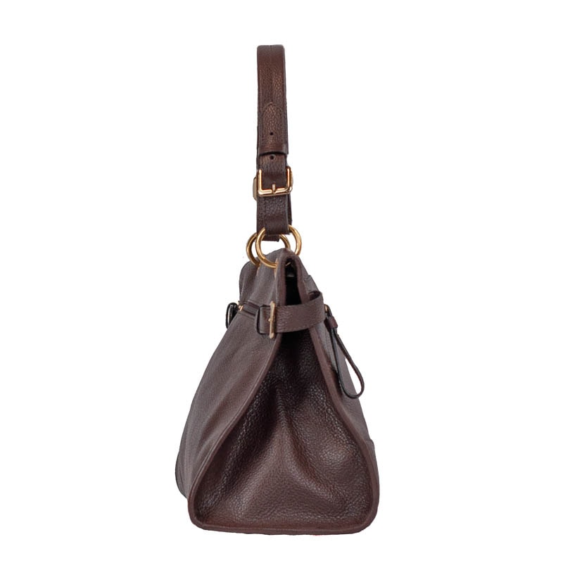 Tote Bag Média de Couro Floater Cavezzale Marrom 105776
