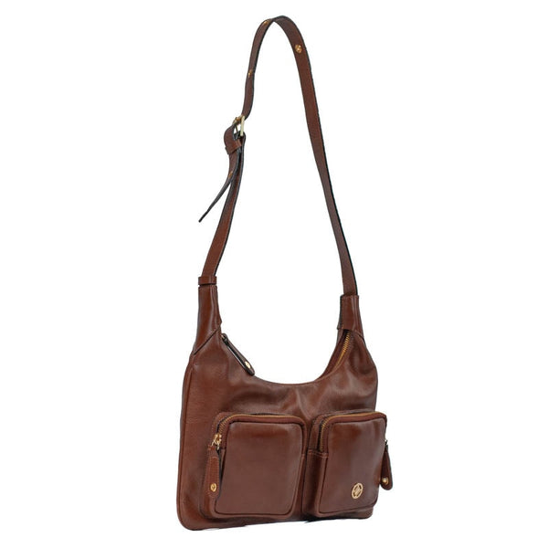 Bolsa Hobo Grande de Couro Comfy Cavezzale Toffe 105777