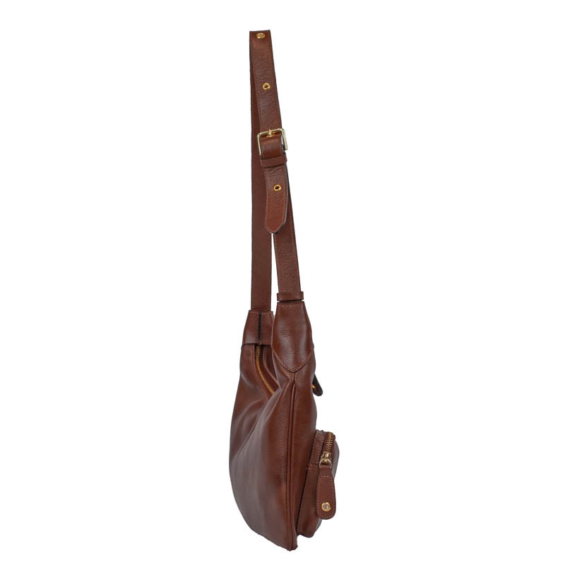 Bolsa Hobo Grande de Couro Comfy Cavezzale Toffe 105777
