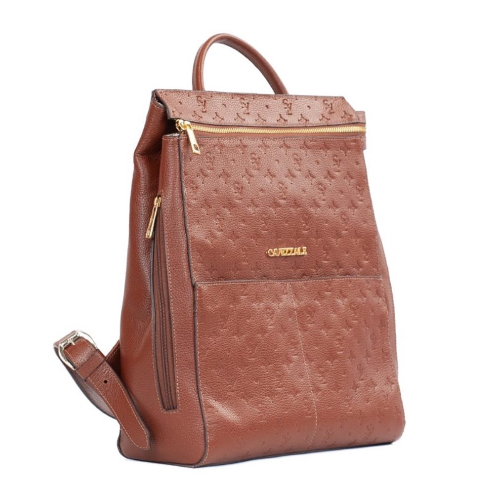 Mochila de Couro Floter Monograma Cavezzale Whisky 105789