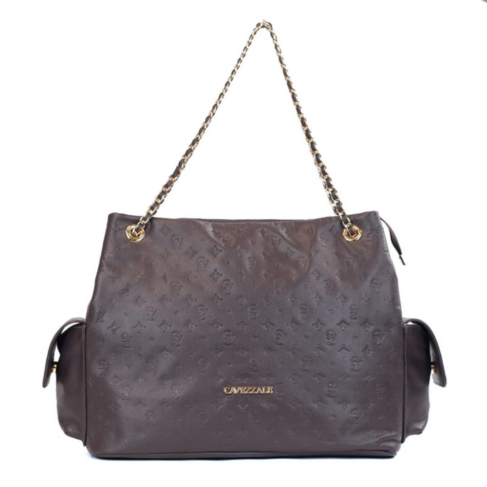 Bolsa Hobo Grande Couro Soft Monograma Cavezzale Cacau 105790