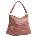 Bolsa Hobo Grande de Couro Cavezzale Soft/Monograma Whisky 105792