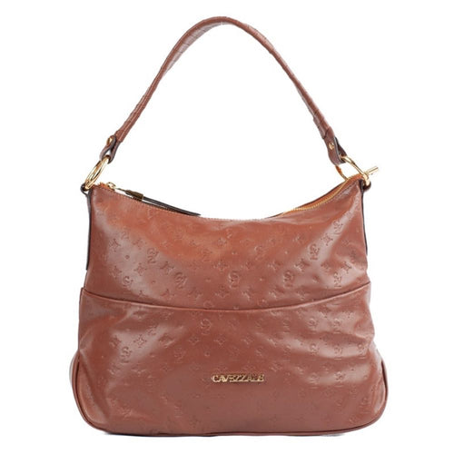 Bolsa Hobo Grande de Couro Cavezzale Soft/Monograma Whisky 105792