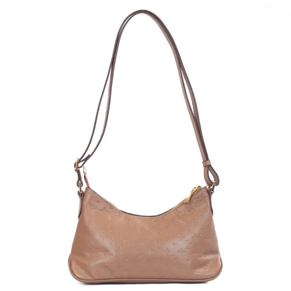 Bolsa Hobo Média de Couro Cavezzale Monograma Taupe 105794