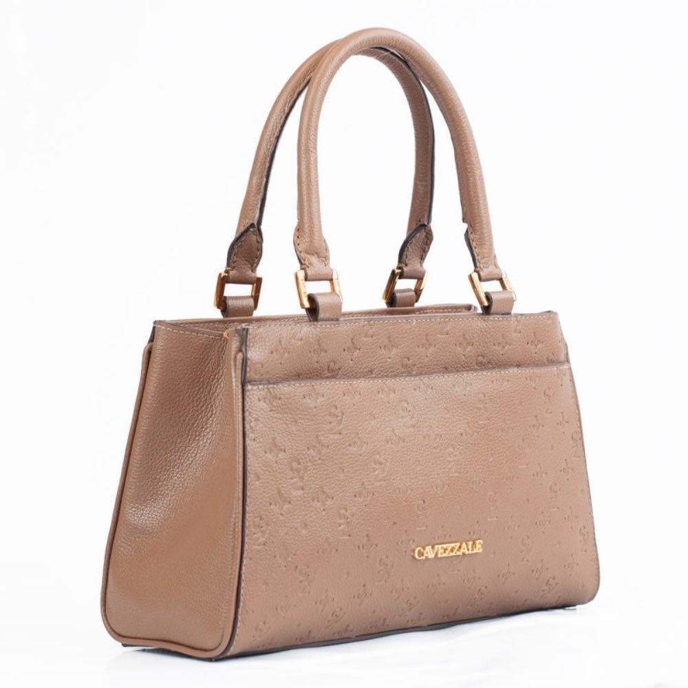 Tote Bag Média Couro Floter Monograma Cavezzale Taupe 105797