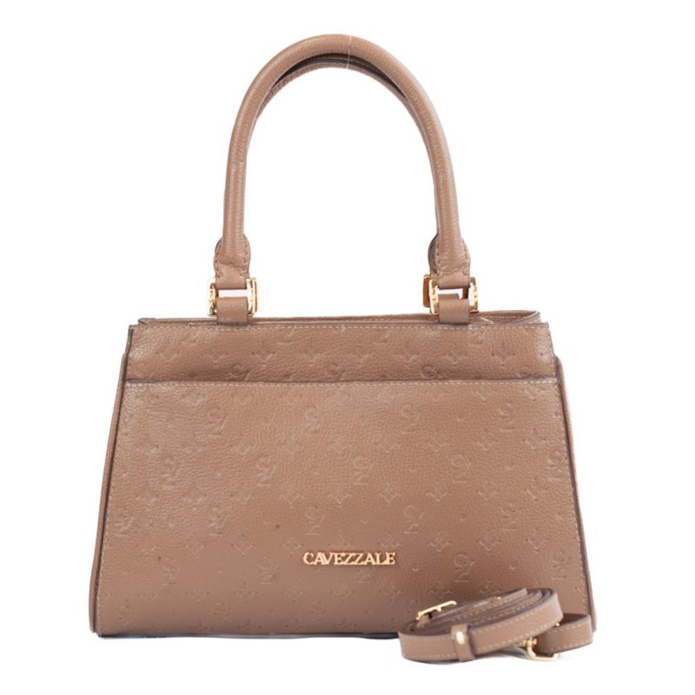 Tote Bag Média Couro Floter Monograma Cavezzale Taupe 105797