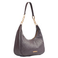 Bolsa Hobo Grande de Couro Cavezzale Monograma Cacau 105795