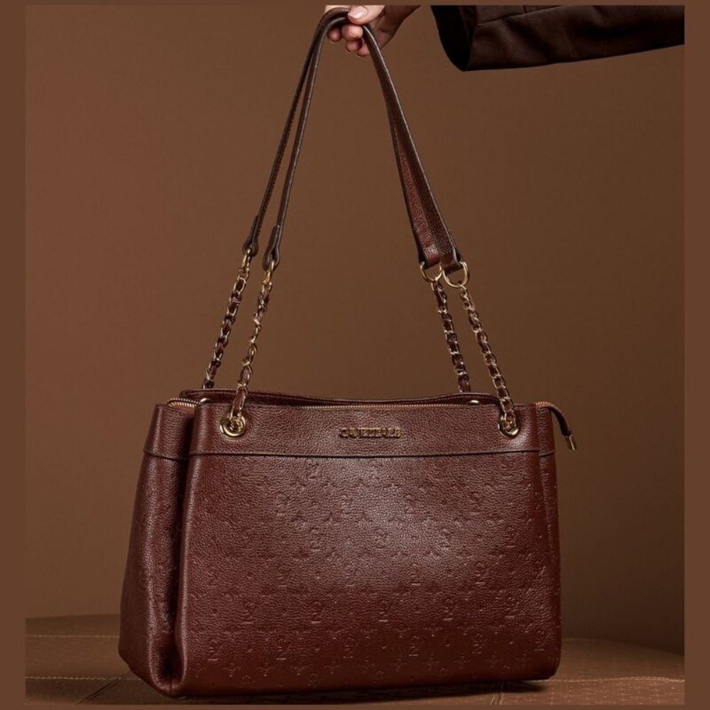 Tote Bag Grande Couro Floter Monograma Cavezzale Pinhão 105796