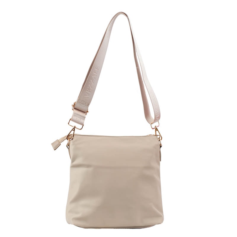 Bolsa Tiracolo Média de Nylon Cavezzale Bege 105688
