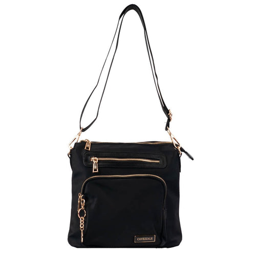 Bolsa Tiracolo Média de Nylon Cavezzale Preto 105688