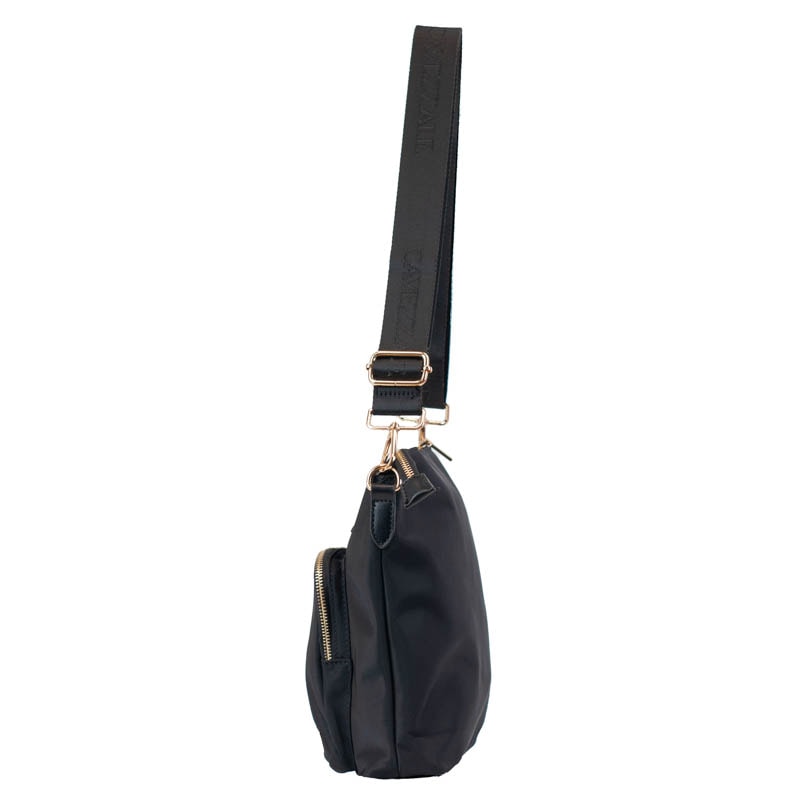 Bolsa Tiracolo Média de Nylon Cavezzale Preto 105688
