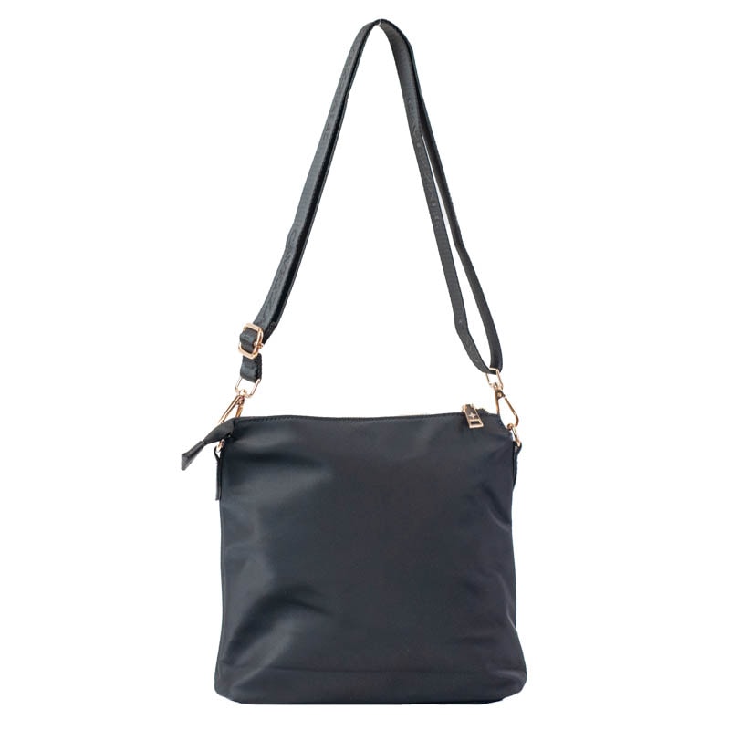 Bolsa Tiracolo Média de Nylon Cavezzale Preto 105688