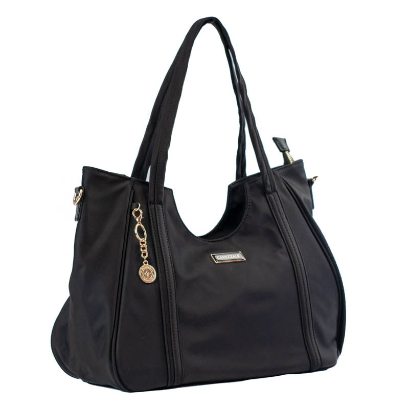 Shopping Bag Grande de Nylon Cavezzale Preto 105689