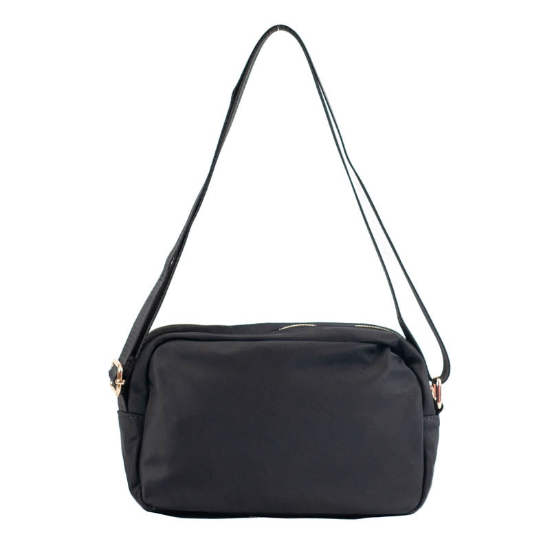 Bolsa Tiracolo Pequena de Nylon Cavezzale Preto 105691
