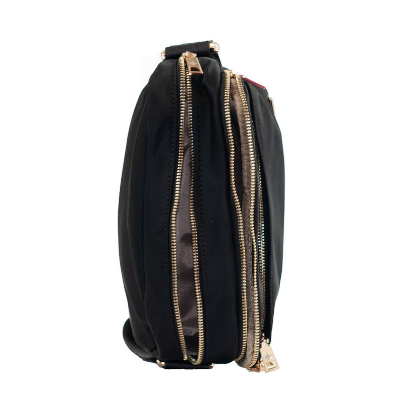 Bolsa Tiracolo Pequena de Nylon Cavezzale Preto 105691