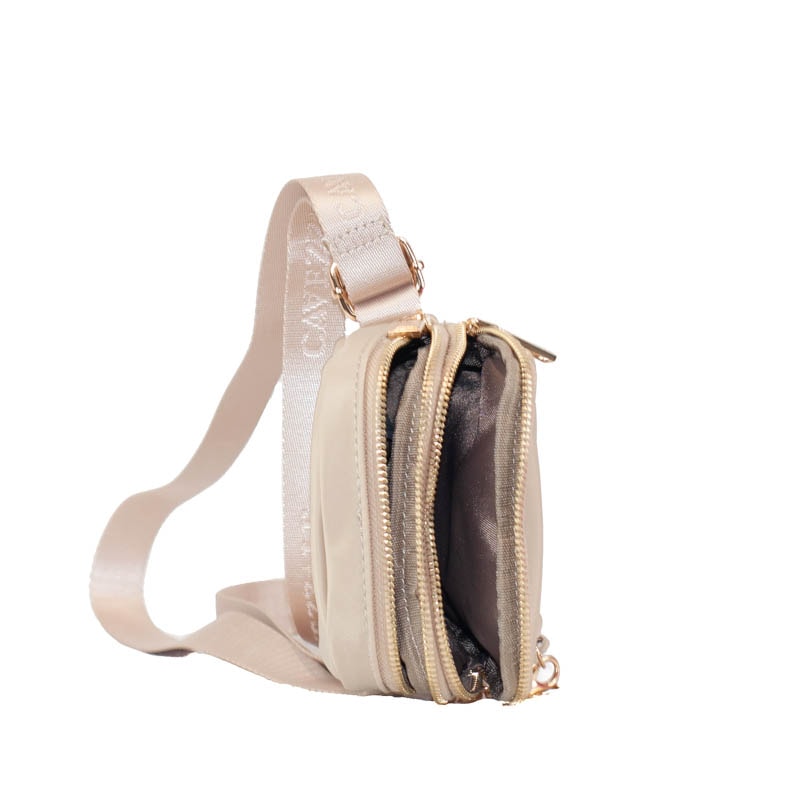 Phone Case Pequena de Nylon Cavezzale Bege 105692