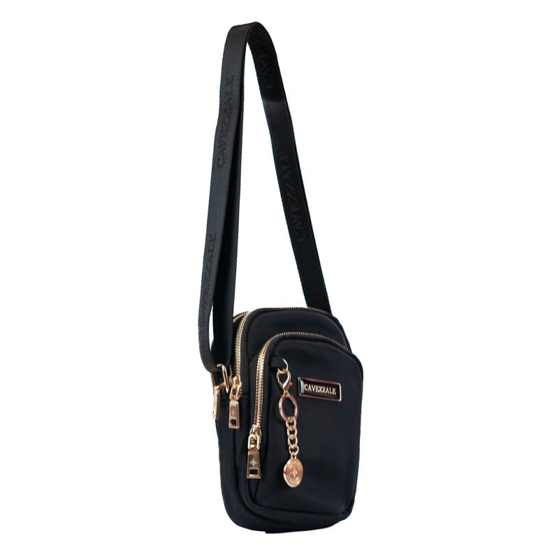 Phone Case Tiracolo Pequena de Nylon Cavezzale Preto 105692