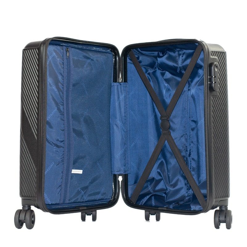 Mala de Bordo 10 Kg ABS 4 Rodas Antifurto Cavezzale Bari Preto 105716