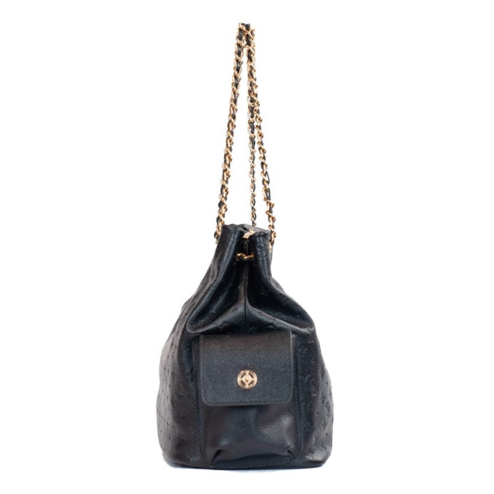 Bolsa Hobo Grande Couro Floter Monograma Cavezzale Preto 105841