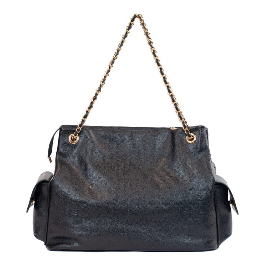Bolsa Hobo Grande Couro Floter Monograma Cavezzale Preto 105841