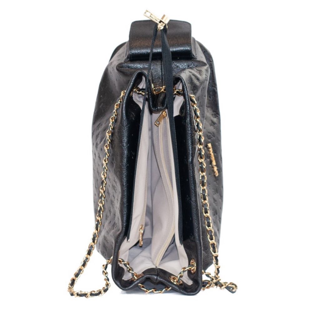 Bolsa Hobo Grande Couro Floter Monograma Cavezzale Preto 105841