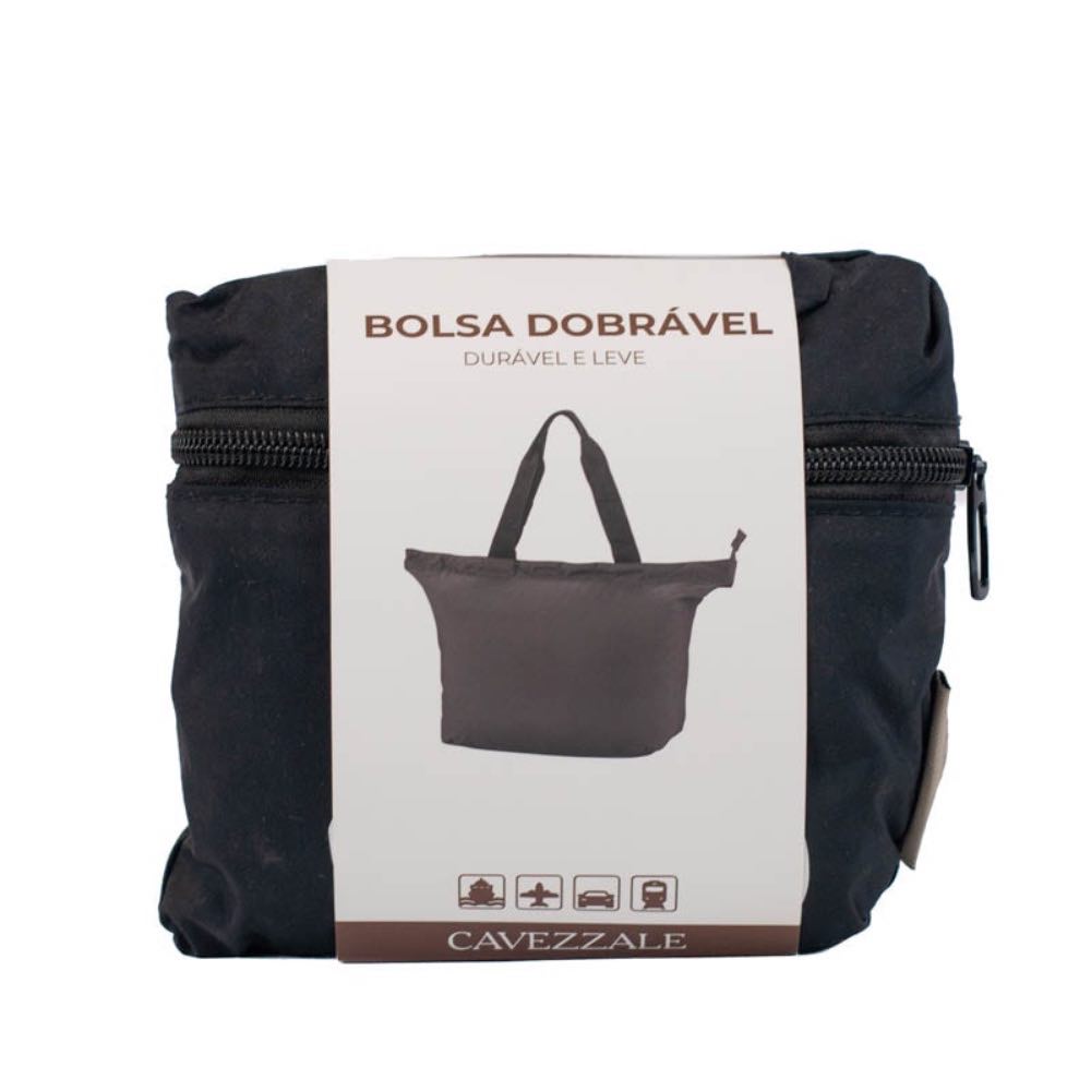 Bolsa Dobrável Poliéster Cavezzale Preto 105701