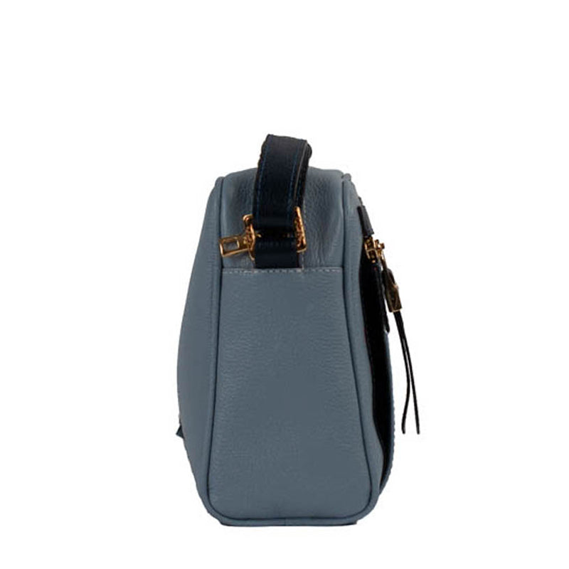 Bolsa Tiracolo Média Couro Monograma Cavezzale Sky/Marinho 105044