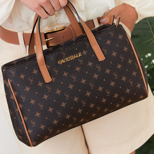 Tote Bag Média Personnalite Cavezzale Chocolate/Caramelo 105572