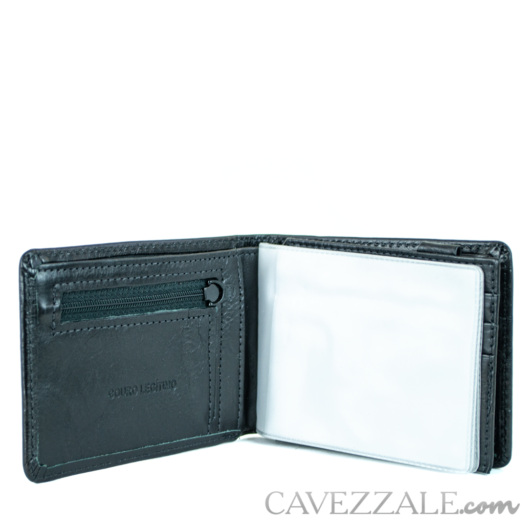 Carteira de Couro Masculina Cavezzale Preto 050033