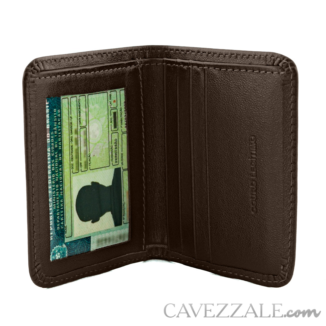 Carteira de Couro Masculina Média Marrom Cavezzale 097514