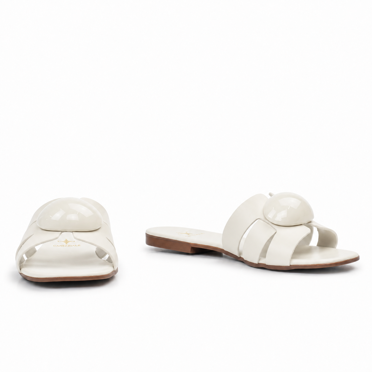 Sandália de Couro Cavezzale Atanado Off White 105949