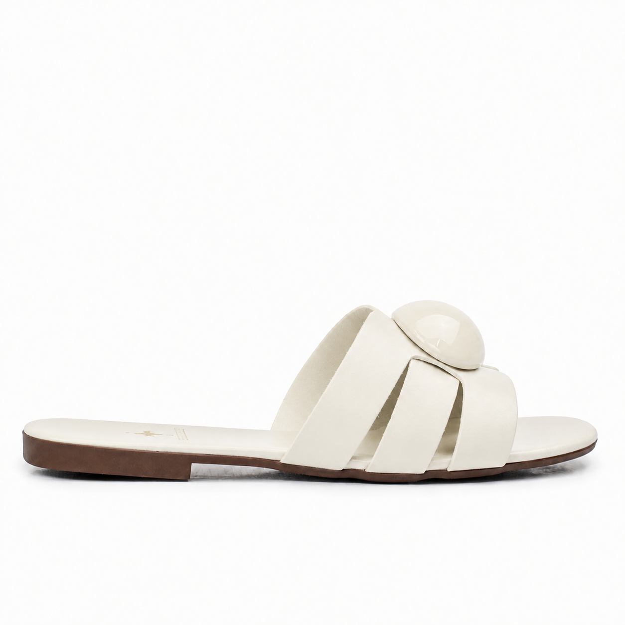 Sandália de Couro Cavezzale Atanado Off White 105949