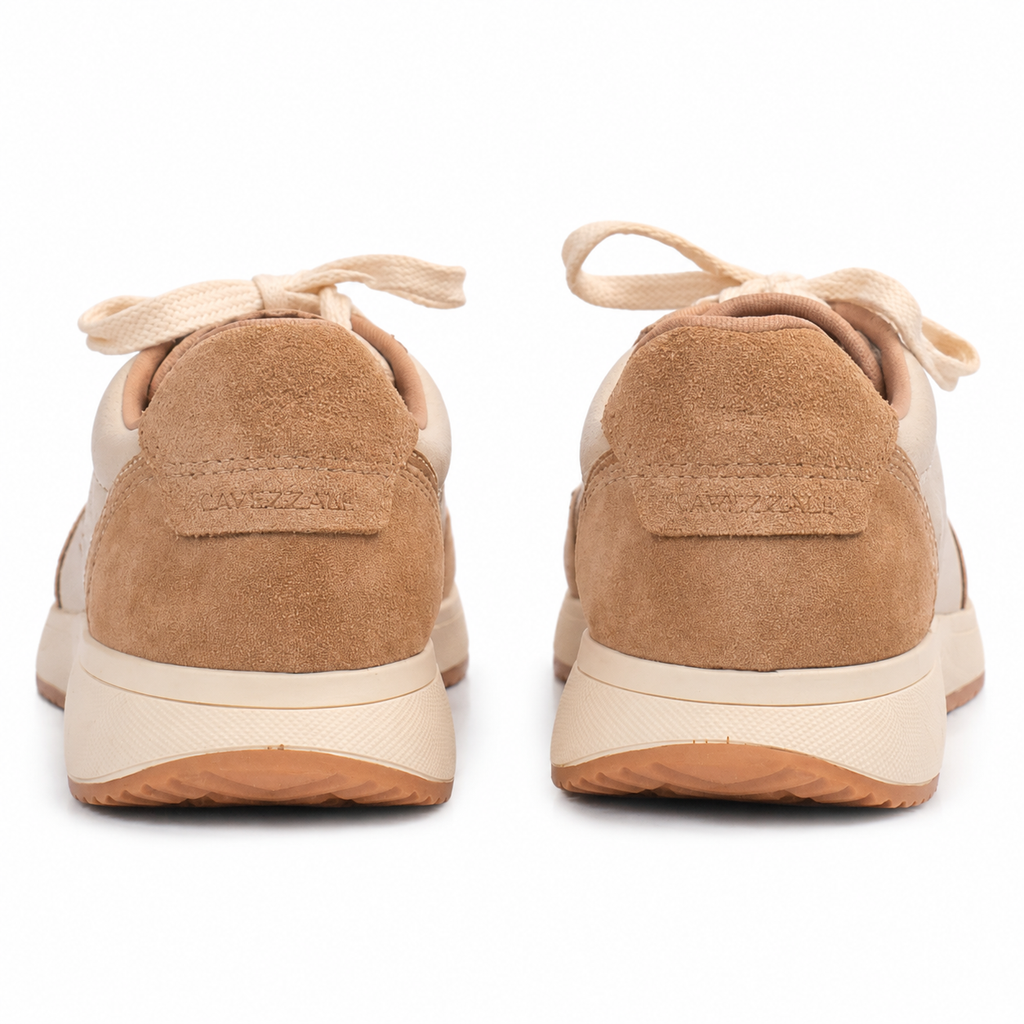 Tênis de Couro Floater Cavezzale Off White/Nude 106002