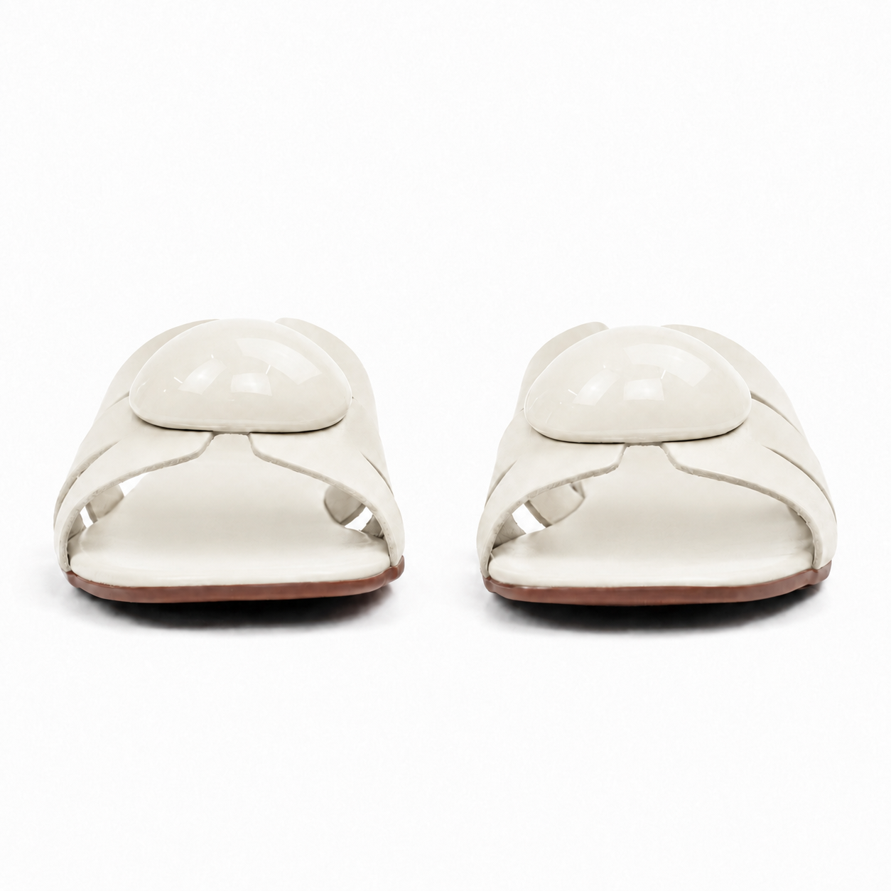 Sandália de Couro Cavezzale Atanado Off White 105949