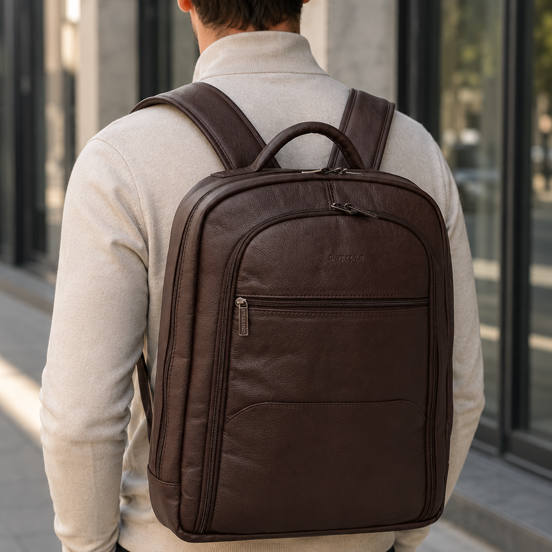 Mochila de Couro Cavezzale Café 0100933