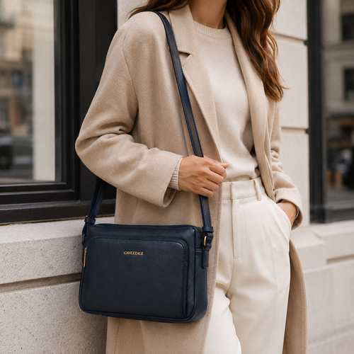Bolsa Hobo Média Feminina Cavezzale Azul 105539