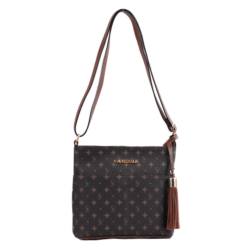 Bolsa Tiracolo Média Personnalite Cavezzale Chocolate/Toffee 104531