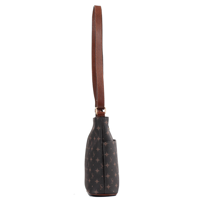 Bolsa Tiracolo Média Personnalite Cavezzale Chocolate/Toffee 104531