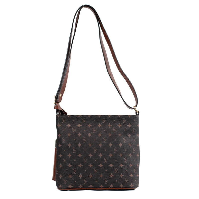 Bolsa Tiracolo Média Personnalite Cavezzale Chocolate/Toffee 104531