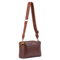 Bolsa Tiracolo Média Couro Soft Alça Grifada Cavezzale Café 102369